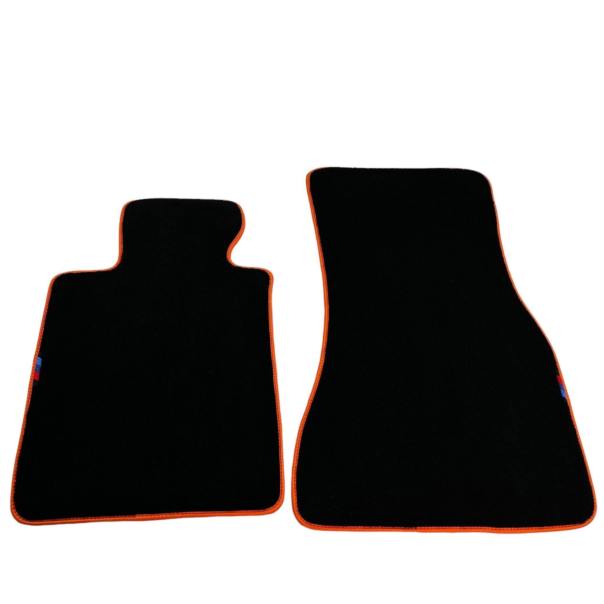 Black Mats For BMW 7 Series E38 | Orange Trim - AutoWin