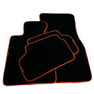 Black Mats For BMW iX1 - U11 SUV | Orange Trim - AutoWin
