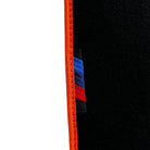 Black Mats For BMW iX1 - U11 SUV | Orange Trim - AutoWin