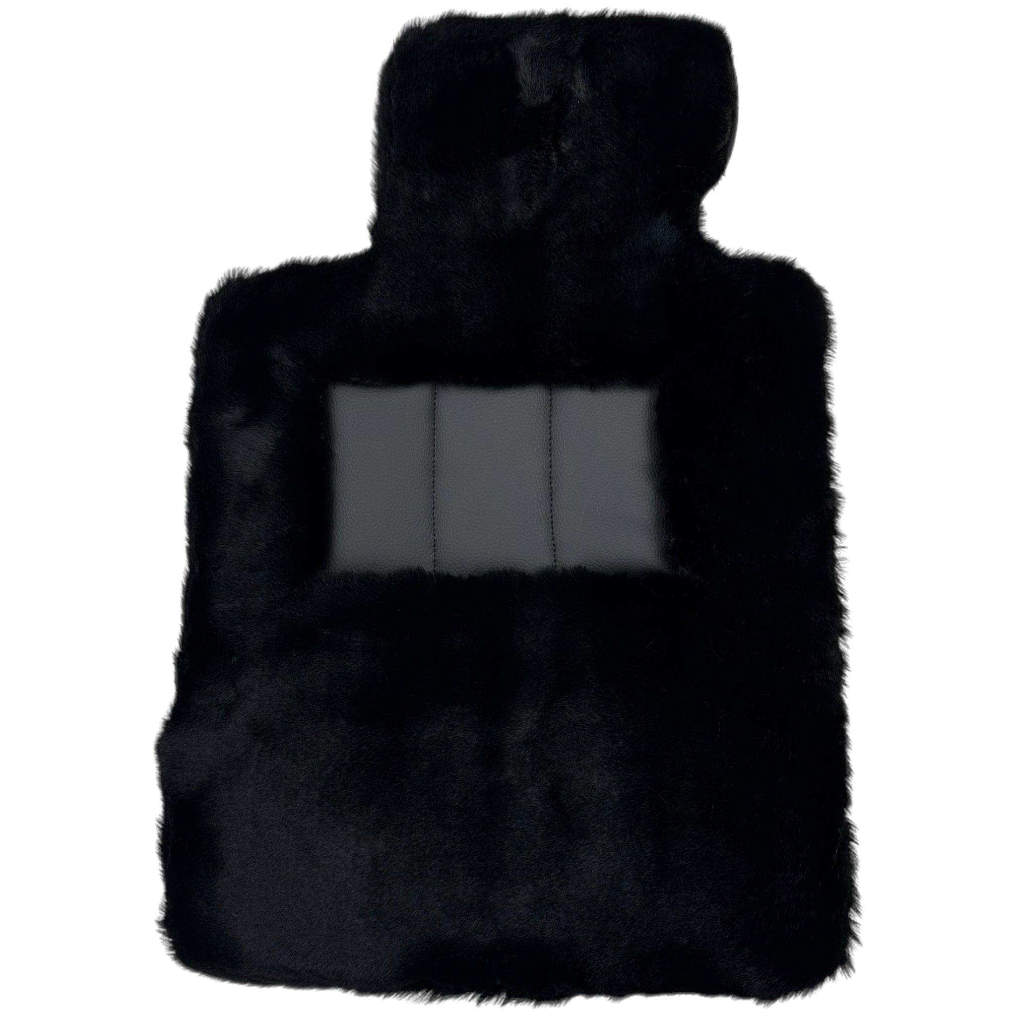 Black Sheepskin Floor Mats For BMW 3 Series E30 4-doors Sedan - AutoWin