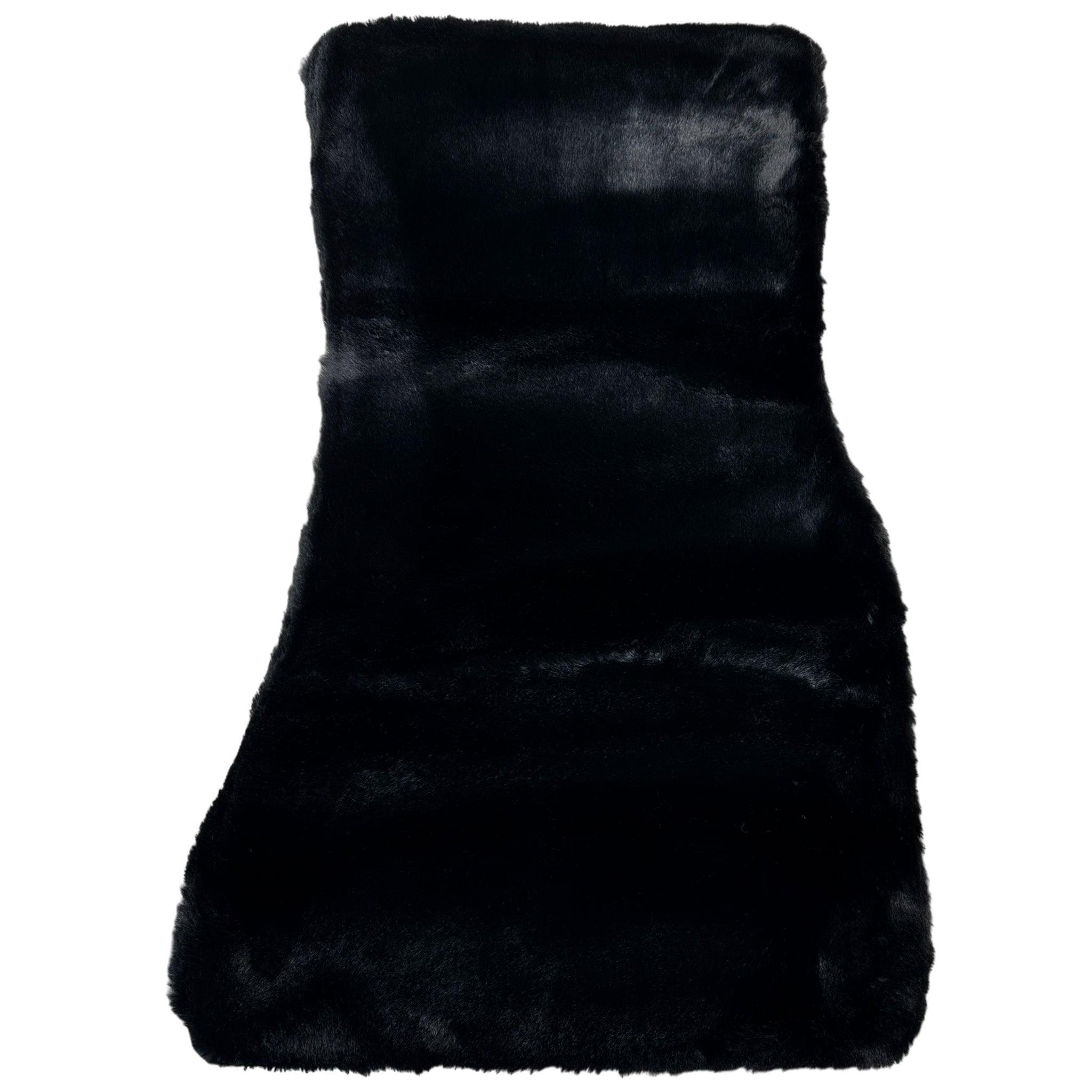 Black Sheepskin Floor Mats For BMW 3 Series E30 4-doors Sedan - AutoWin