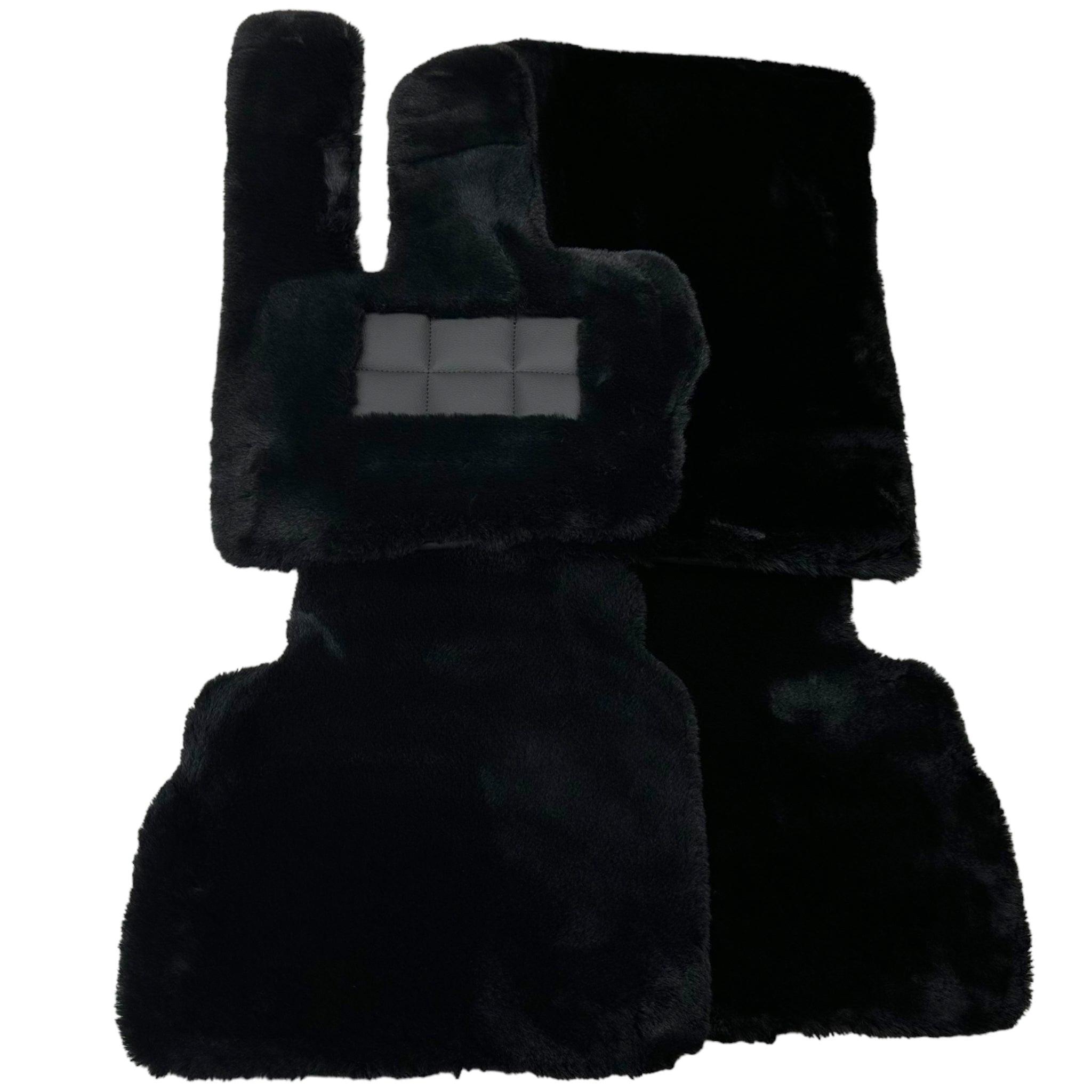 Black Sheepskin Floor Mats For Mercedes Benz EQA-Class H243 (2021-2023) | ER56 Design - AutoWin
