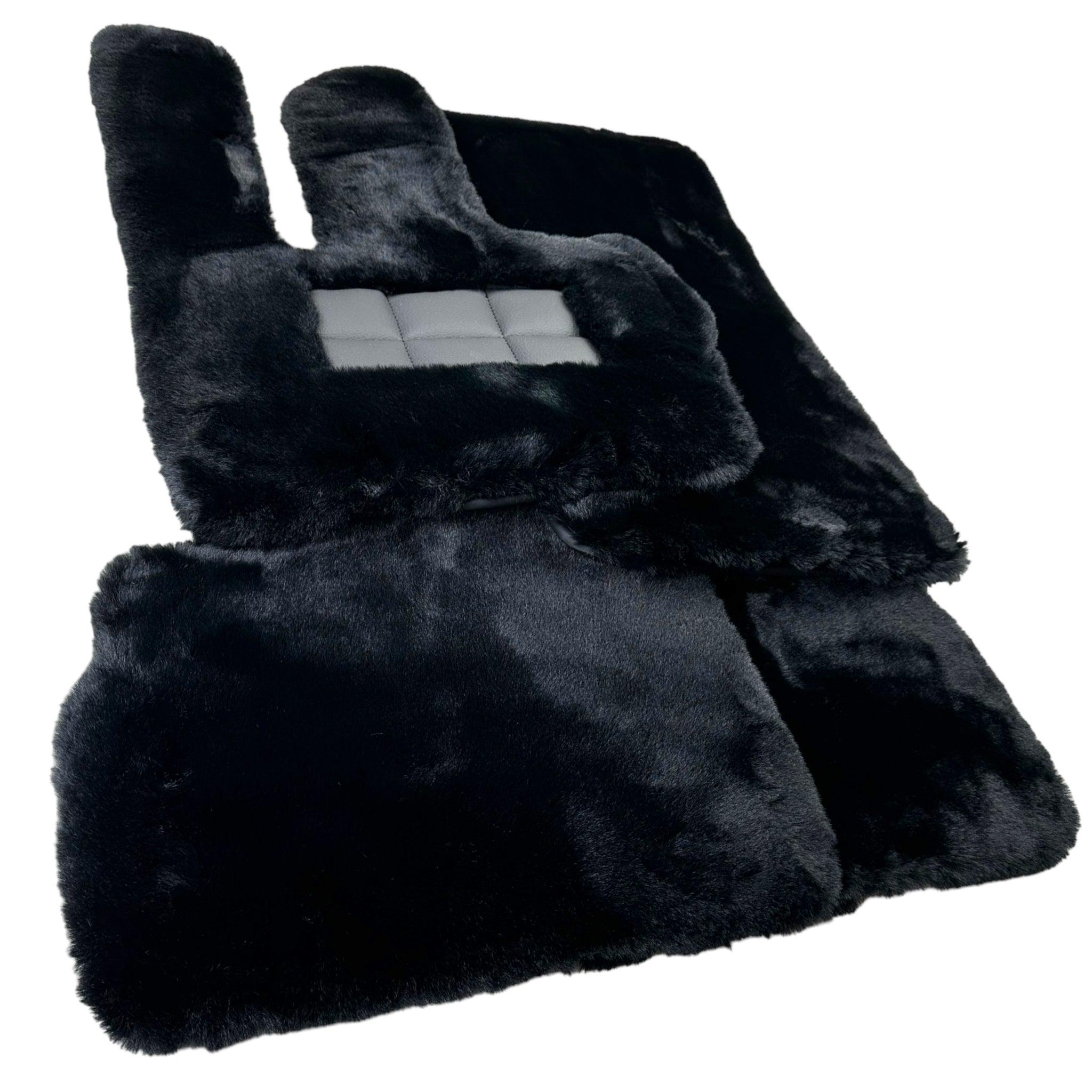 Black Sheepskin Floor Mats For Mercedes Benz EQA-Class H243 (2021-2023) | ER56 Design - AutoWin