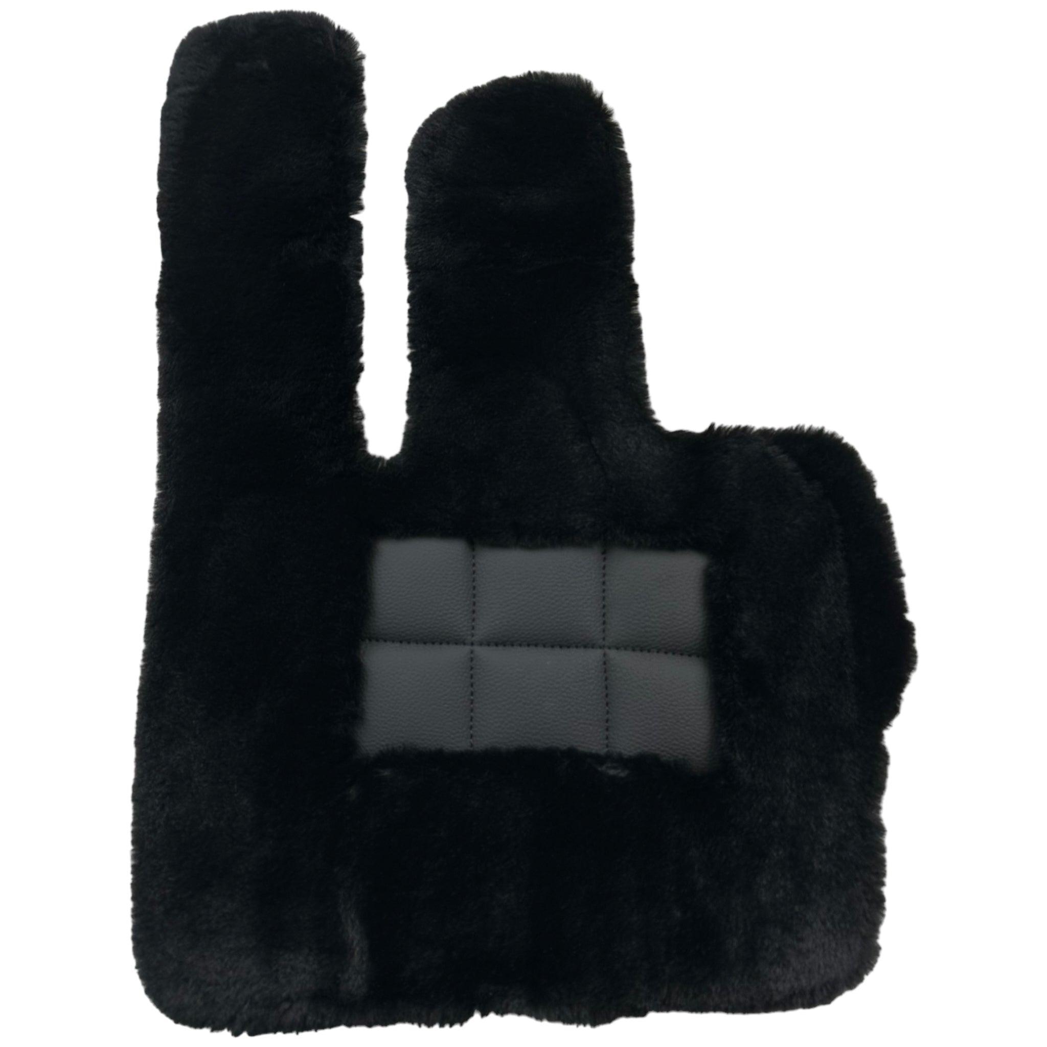 Black Sheepskin Floor Mats For Mercedes Benz EQA-Class H243 (2021-2023) | ER56 Design - AutoWin