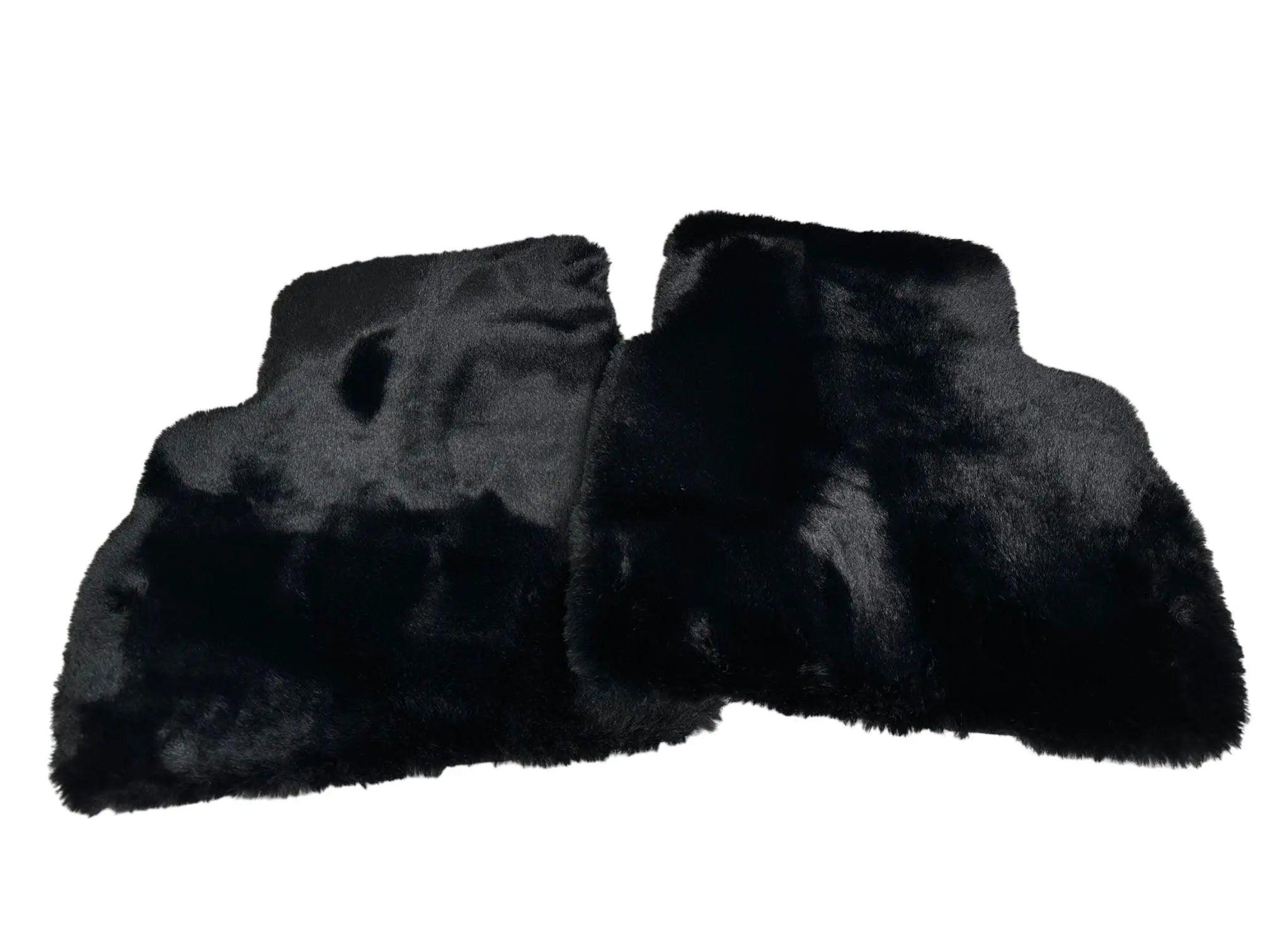 Black Sheepskin Floor Mats For Mercedes Benz EQA-Class H243 (2021-2023) | ER56 Design - AutoWin