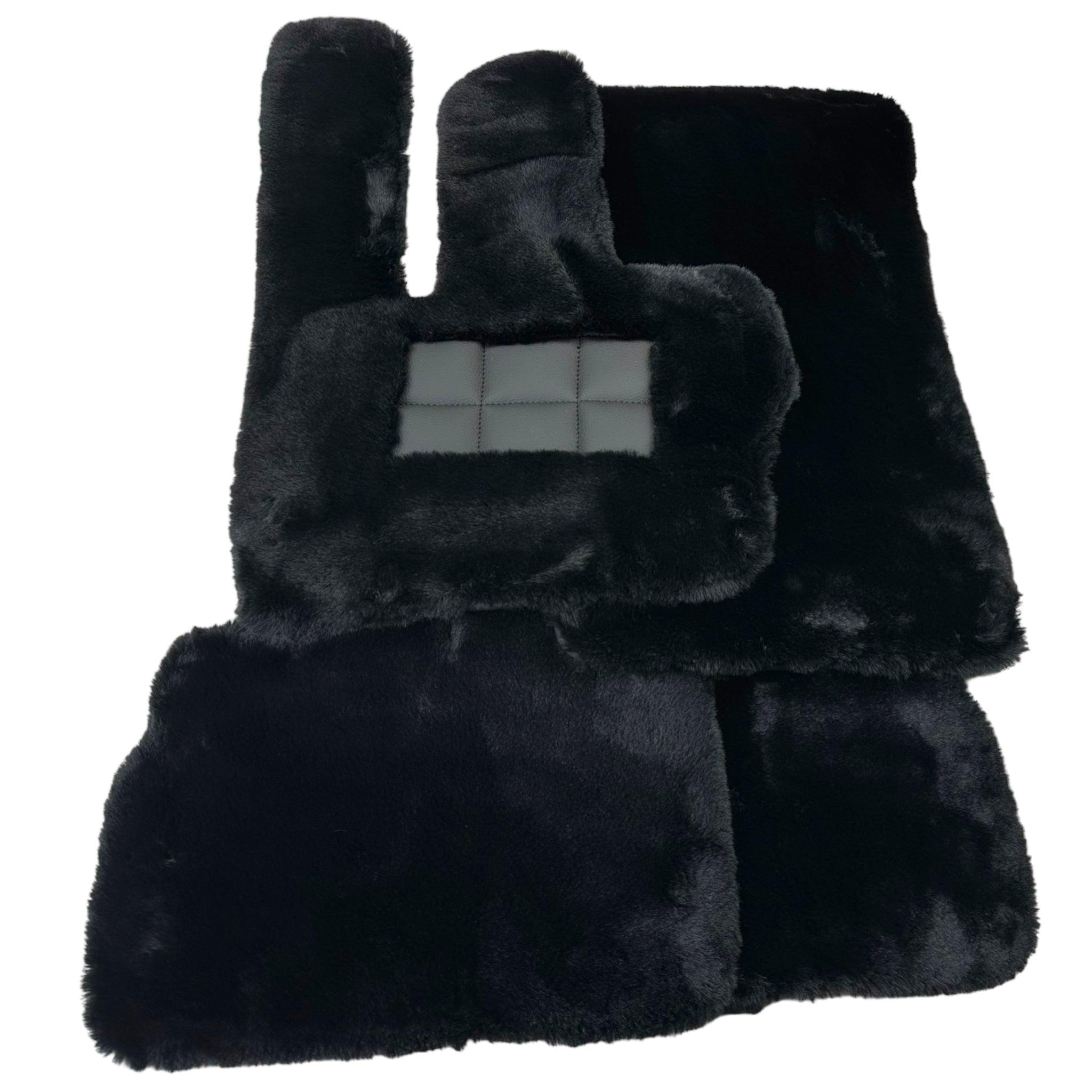 Black Sheepskin Floor Mats For Mercedes Benz EQA-Class H243 (2021-2023) | ER56 Design - AutoWin