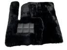 Black Sheepskin Floor Mats For Mercedes Benz GLE-Class C167 Coupe - 5 Seats (2020-2023) Hybrid | ER56 Design - AutoWin