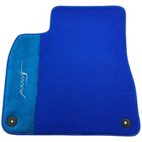 Blue Floor Mats For Bentley Mulsanne (2010-2020) with Alcantara Leather - AutoWin