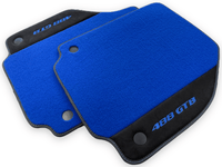 Blue Floor Mats For Ferrari 488 GTB 2016-2022 Carpets With Alcantara Leather - AutoWin