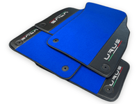 Blue Floor Mats For Lamborghini Urus With Carbon Leather - AutoWin