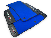 Blue Floor Mats For Lamborghini Urus With Carbon Leather - AutoWin