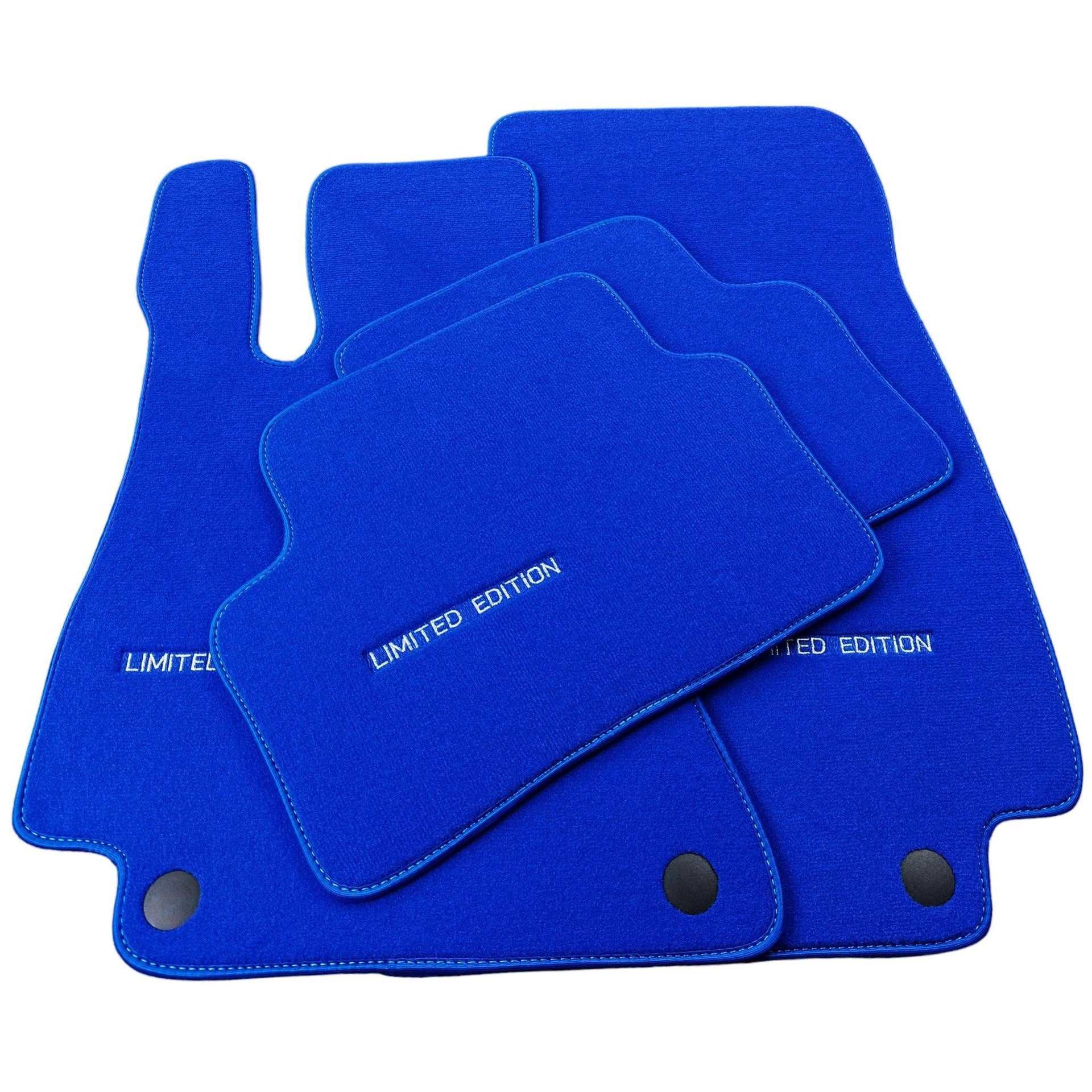 Blue Floor Mats For Mercedes Benz GLE-Class W166 Allrounder (2015-2019) | Limited Edition - AutoWin