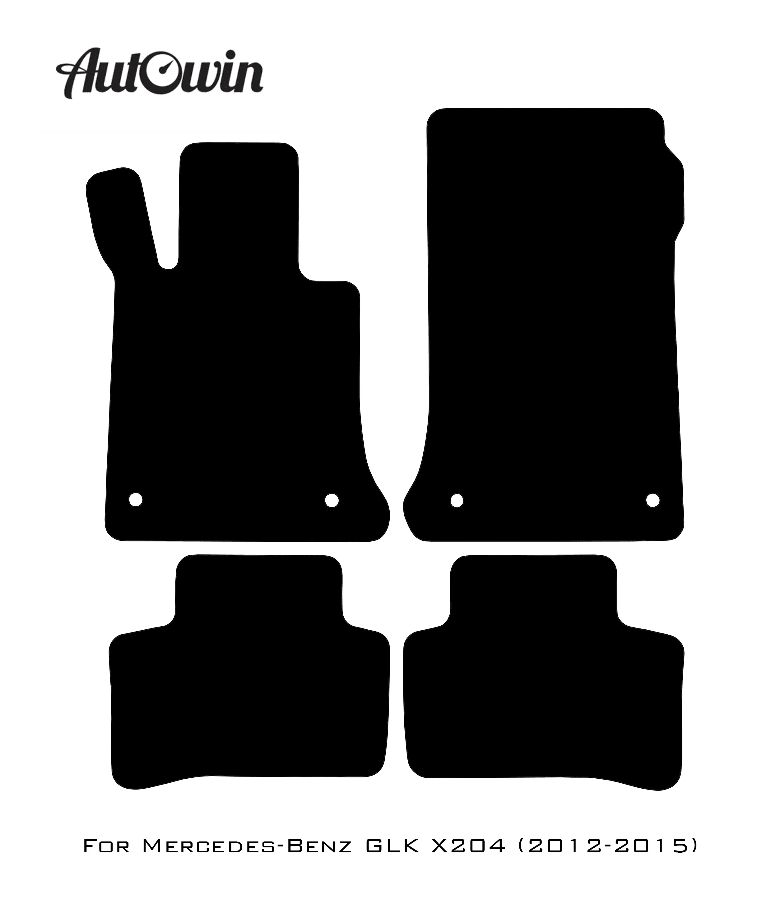 Blue Floor Mats For Mercedes Benz GLK-Class X204 (2012-2015) | Limited Edition - AutoWin