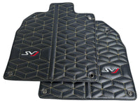 Carbon Leather Floor Mats for Lamborghini Aventador SVJ Limited Edition - AutoWin