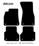 Dark Blue Floor Mats for A7 - C8 (2018-2023) | ER56 Design - AutoWin