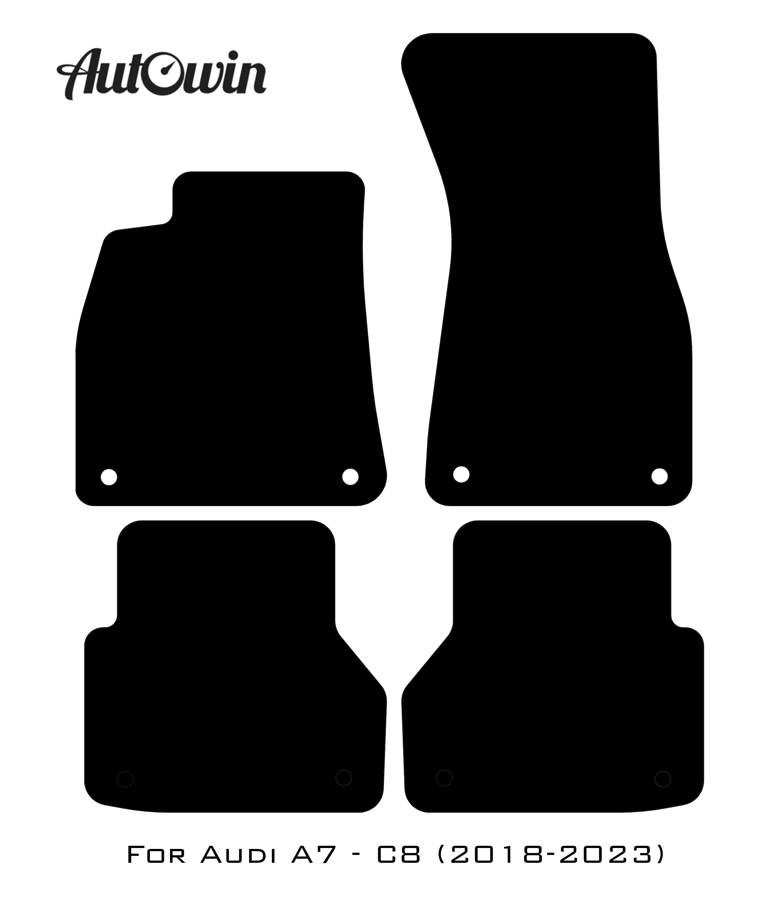 Dark Blue Floor Mats for A7 - C8 (2018-2023) | ER56 Design - AutoWin
