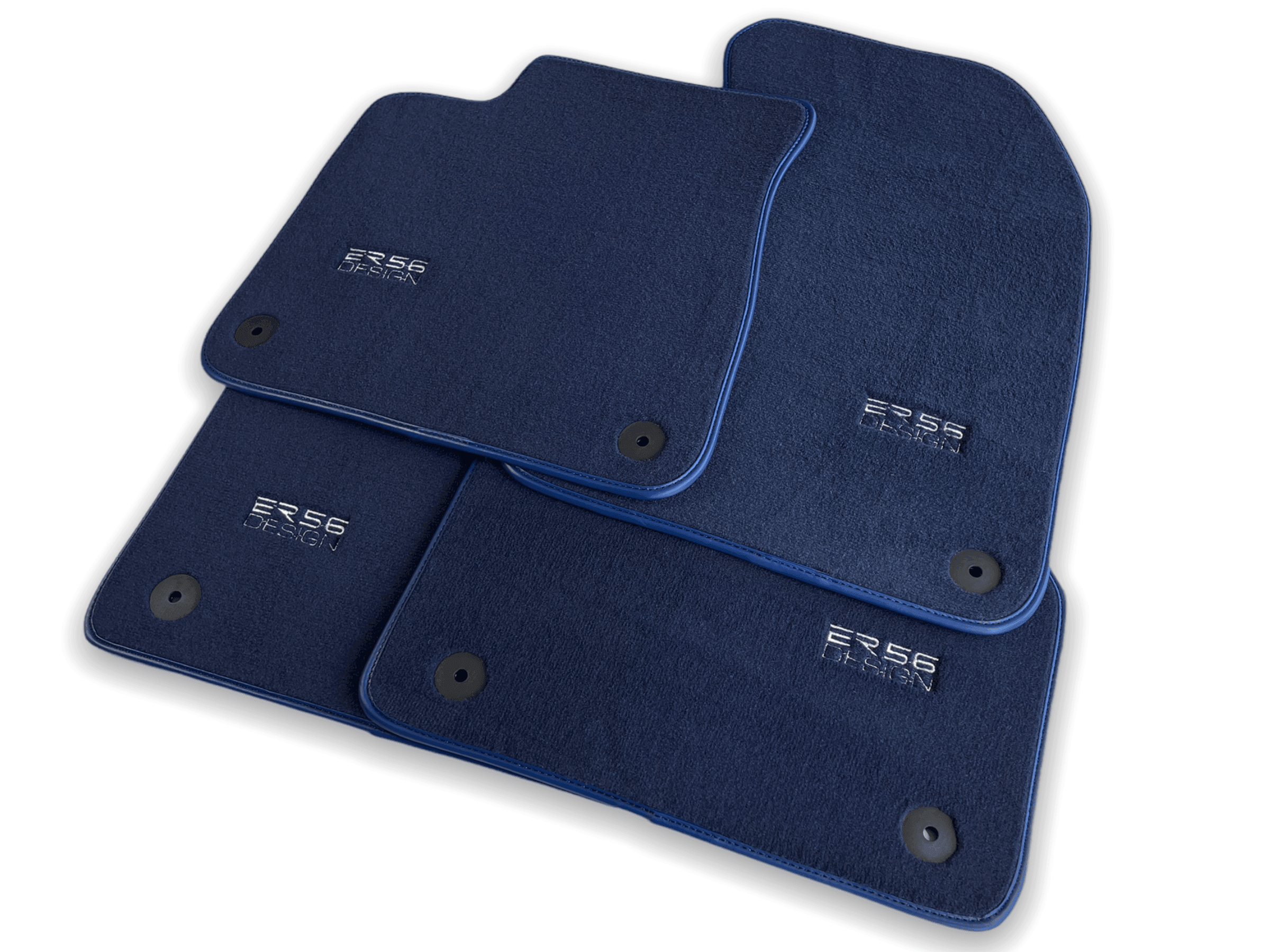 Dark Blue Floor Mats for Audi A3 - 5-door Sportback (MHEV) Mild Hybrid Electric Vehicle (2021 - 2024) | ER56 Design - AutoWin