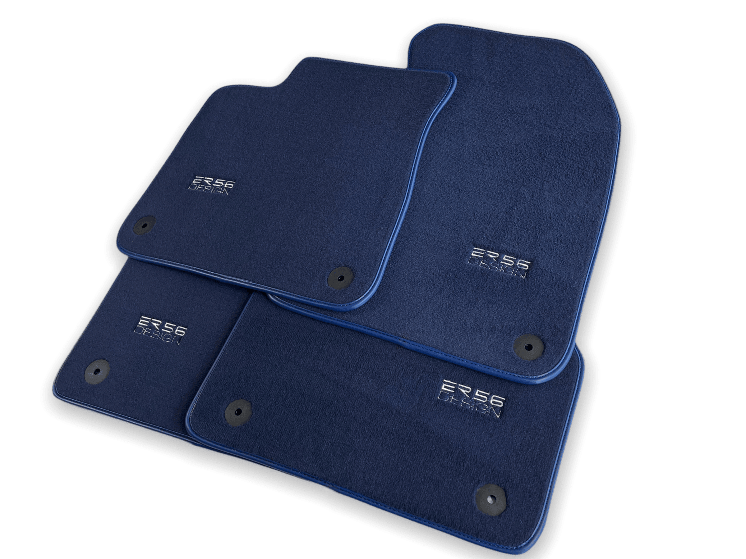 Dark Blue Floor Mats for Audi A3 - 5-door Sportback (MHEV) Mild Hybrid Electric Vehicle (2021 - 2024) | ER56 Design - AutoWin