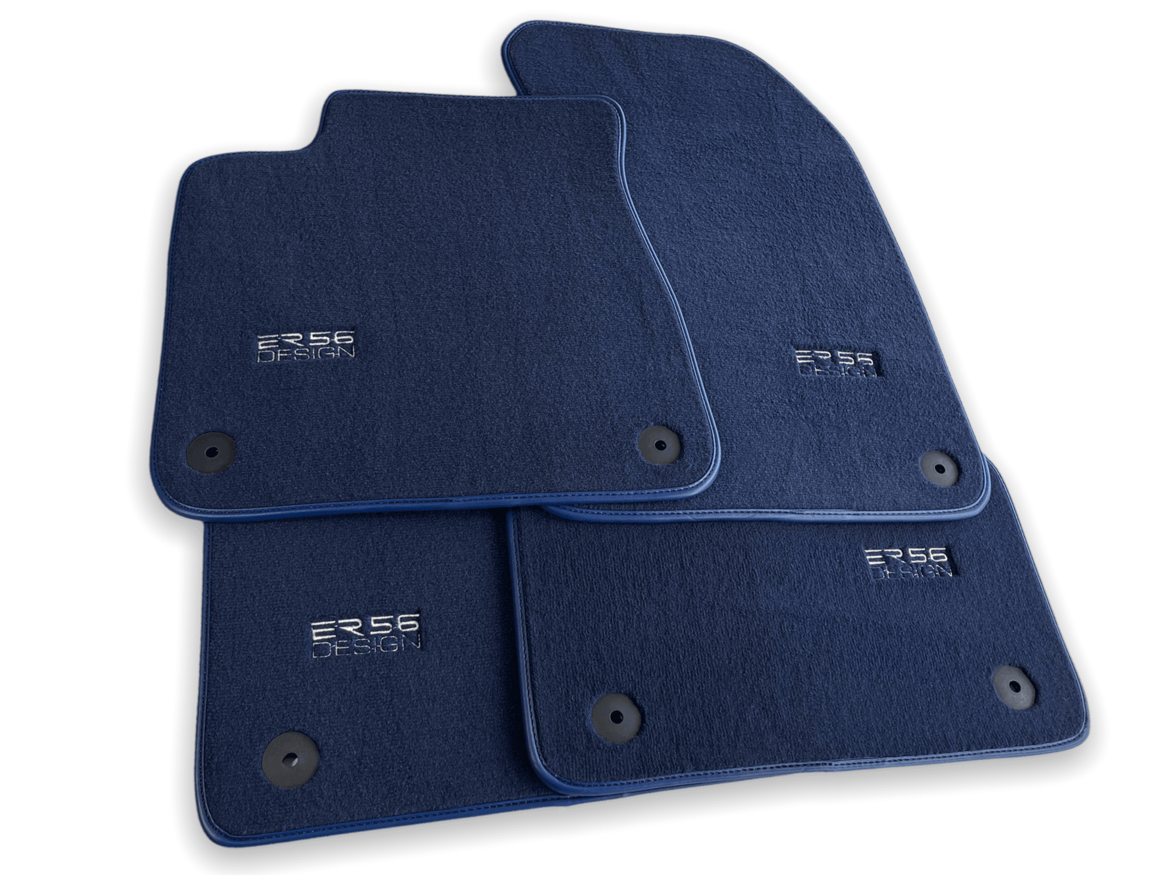Dark Blue Floor Mats for Audi A3 - 5-door Sportback (MHEV) Mild Hybrid Electric Vehicle (2021 - 2024) | ER56 Design - AutoWin