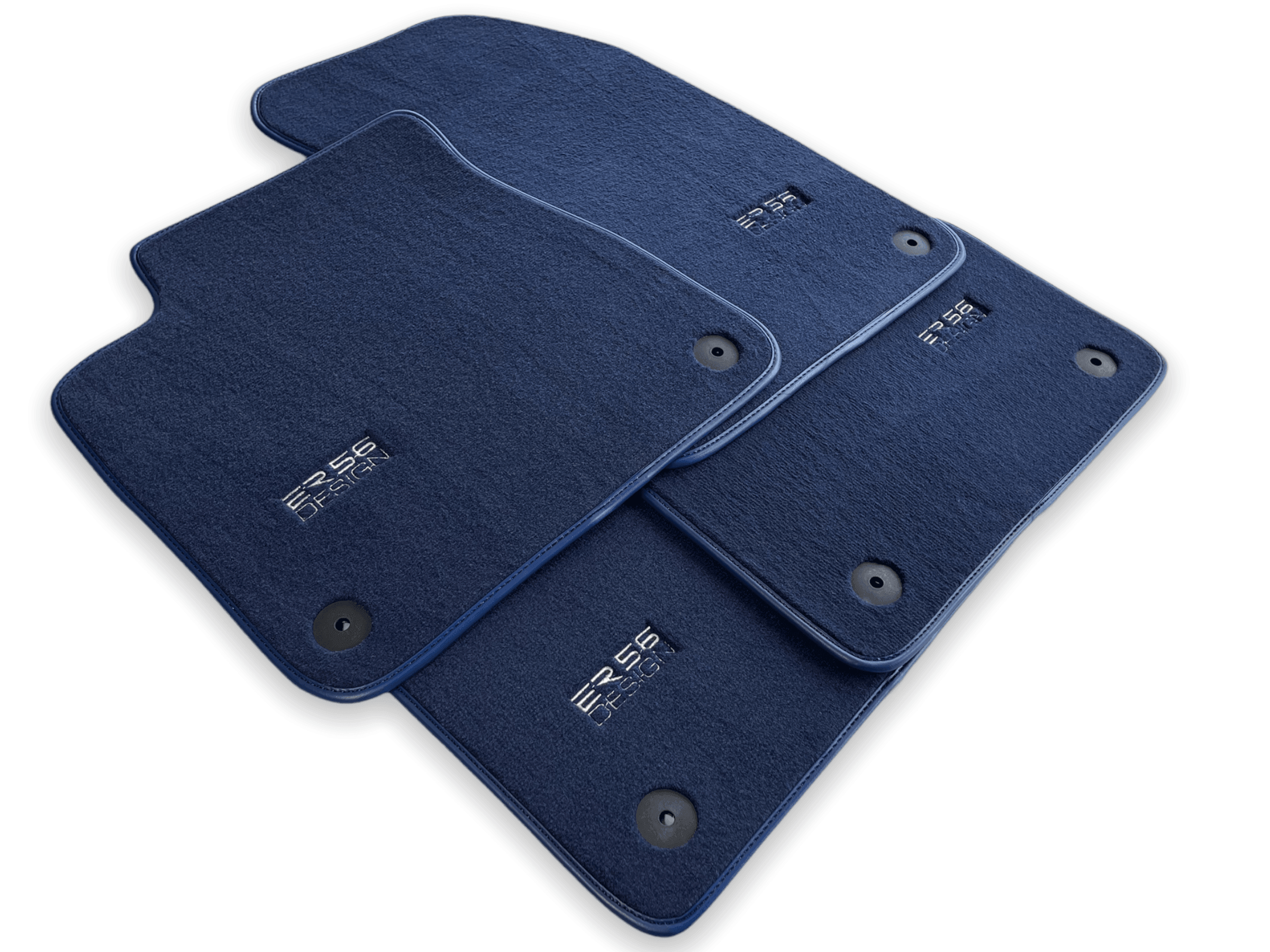 Dark Blue Floor Mats for Audi A3 - 5-door Sportback (MHEV) Mild Hybrid Electric Vehicle (2021 - 2024) | ER56 Design - AutoWin