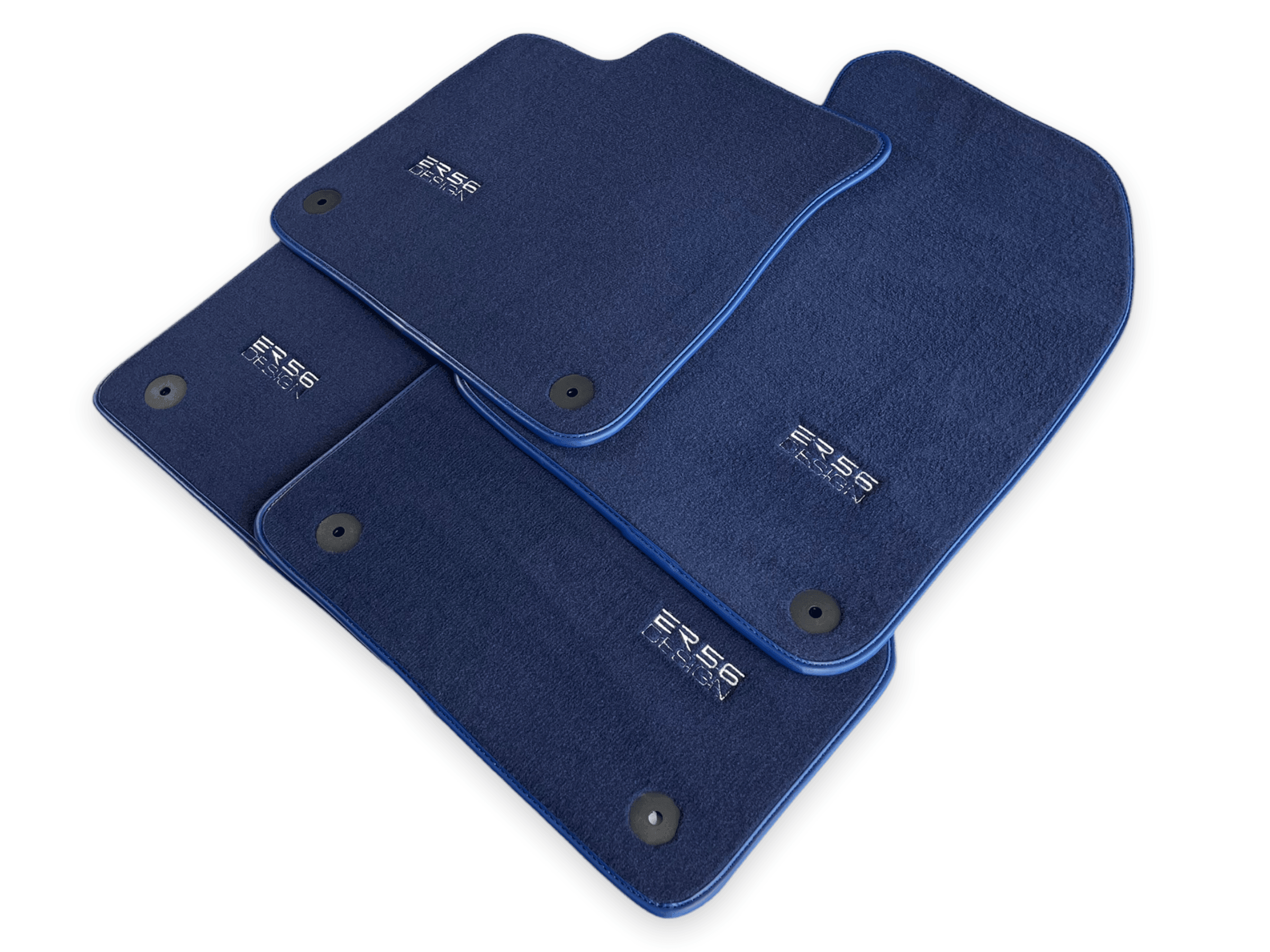 Dark Blue Floor Mats for Audi A3 - 5-door Sportback (MHEV) Mild Hybrid Electric Vehicle (2021 - 2024) | ER56 Design - AutoWin