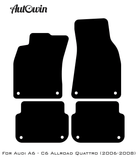 Dark Blue Floor Mats for Audi A6 - C6 Allroad Quattro (2006-2008) | ER56 Design - AutoWin