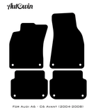 Dark Blue Floor Mats for Audi A6 - C6 Avant (2004-2008) | ER56 Design - AutoWin