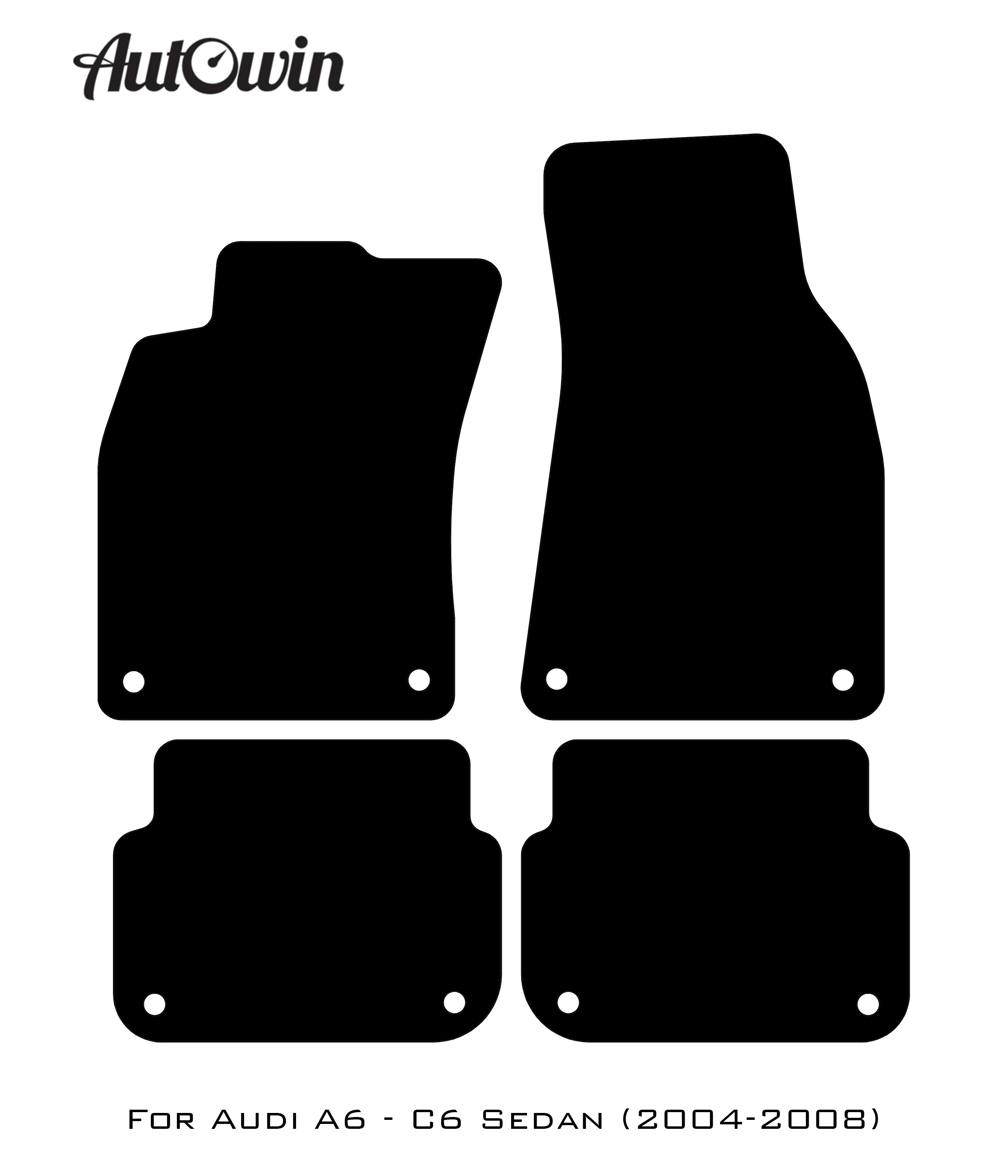 Dark Blue Floor Mats for Audi A6 - C6 Sedan (2004-2008) | ER56 Design - AutoWin