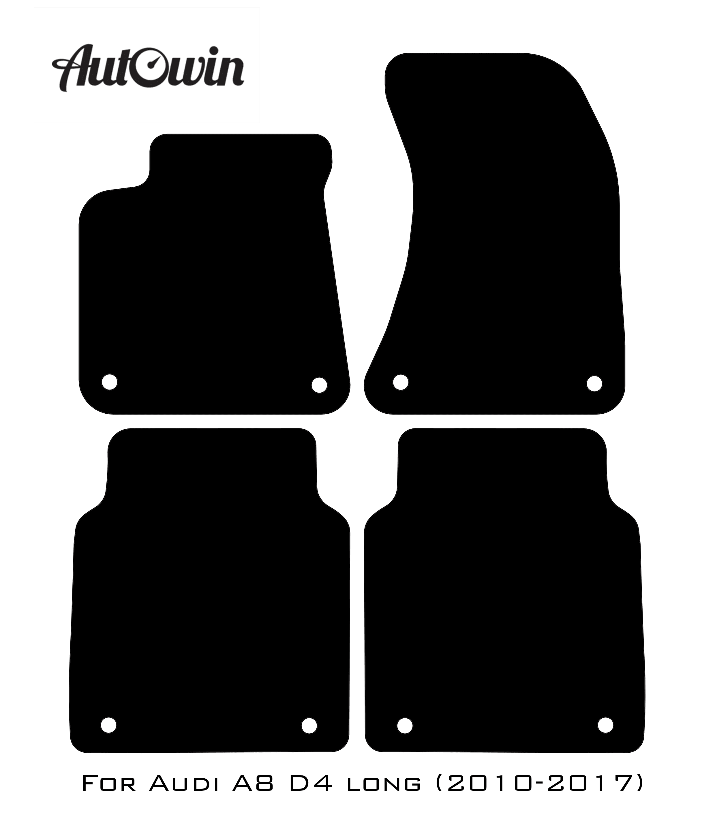 Dark Blue Floor Mats for Audi A8 A8 D4 Long (2010-2017) | ER56 Design - AutoWin