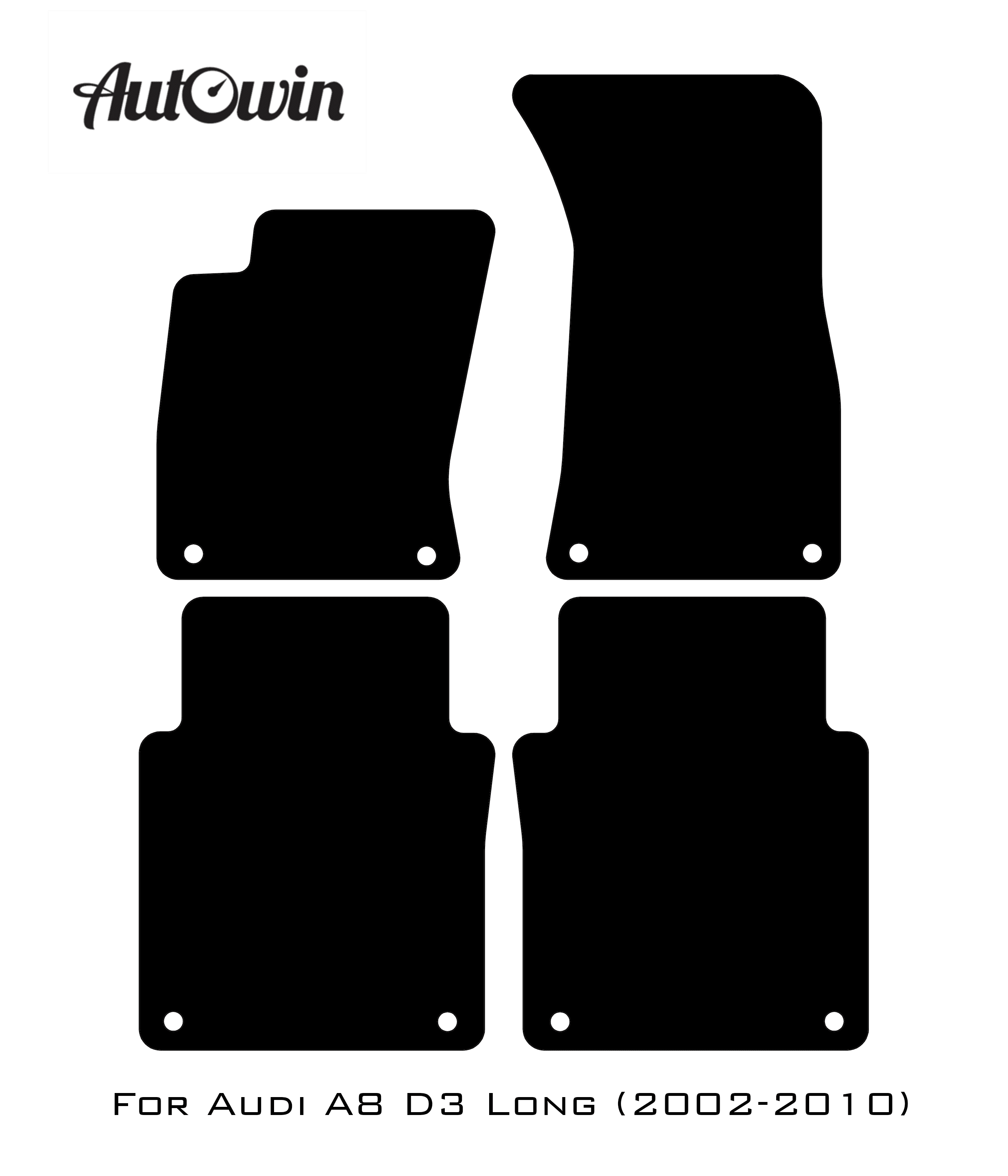 Dark Blue Floor Mats for Audi A8 D3 Long (2002-2010) | ER56 Design - AutoWin