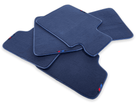 Dark Blue Floor Mats For BMW 7 Series F02 With M Package - AutoWin