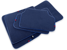 Dark Blue Floor Mats For BMW 7 Series F02 With M Package - AutoWin