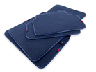 Dark Blue Floor Mats For BMW 7 Series F02 With M Package - AutoWin