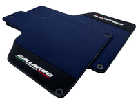 Dark Blue Floor Mats for Lamborghini Gallardo With Alcantara Leather - AutoWin