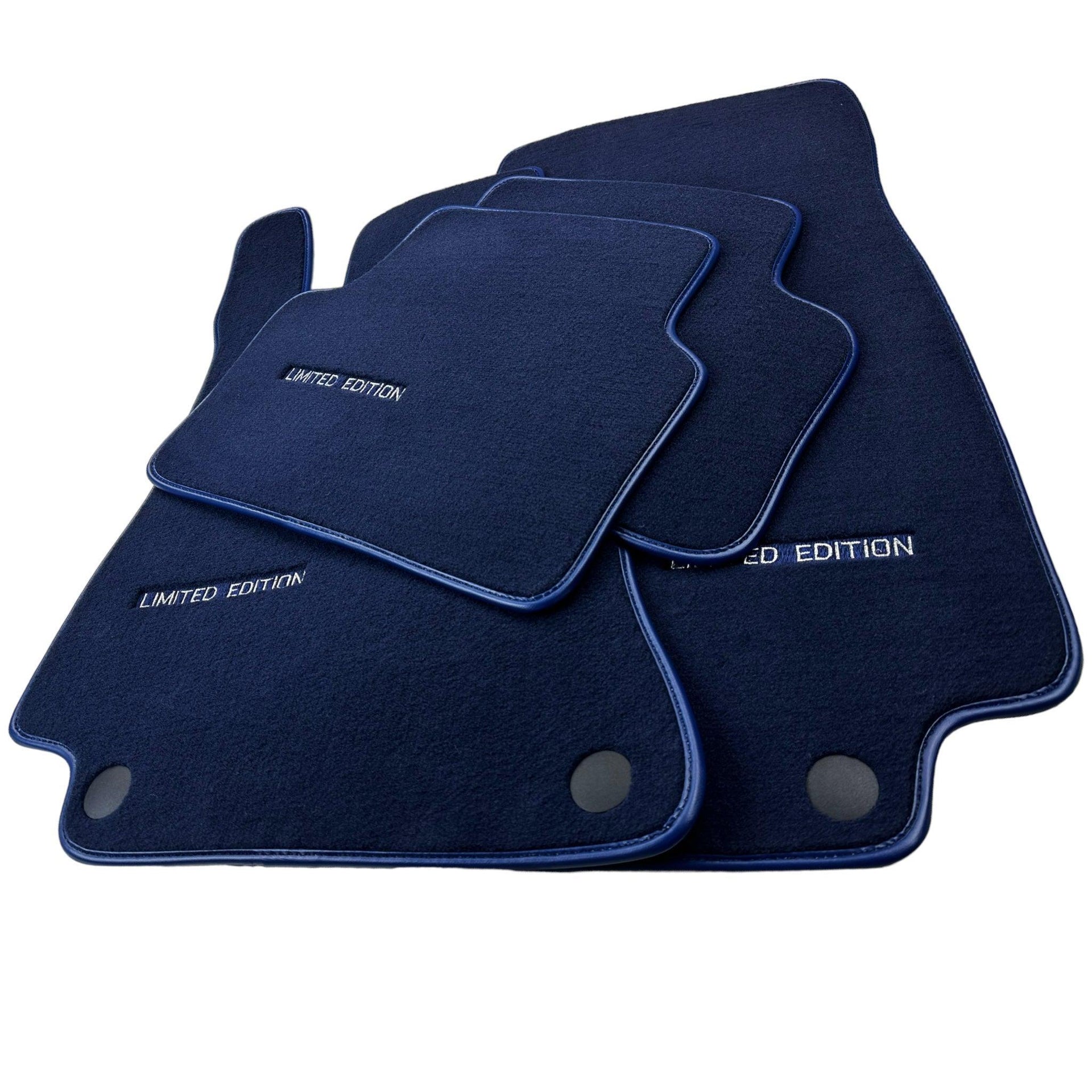 Dark Blue Floor Mats For Mercedes Benz C-Class S205 Wagon Facelift (2018-2021) | Limited Edition - AutoWin