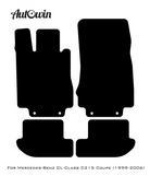 Dark Blue Floor Mats For Mercedes Benz CL-Class C215 Coupe (1999-2006) | Limited Edition - AutoWin