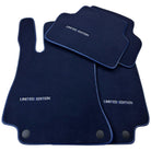 Dark Blue Floor Mats For Mercedes Benz S-Class X222 Maybach (2015-2021) | Limited Edition - AutoWin