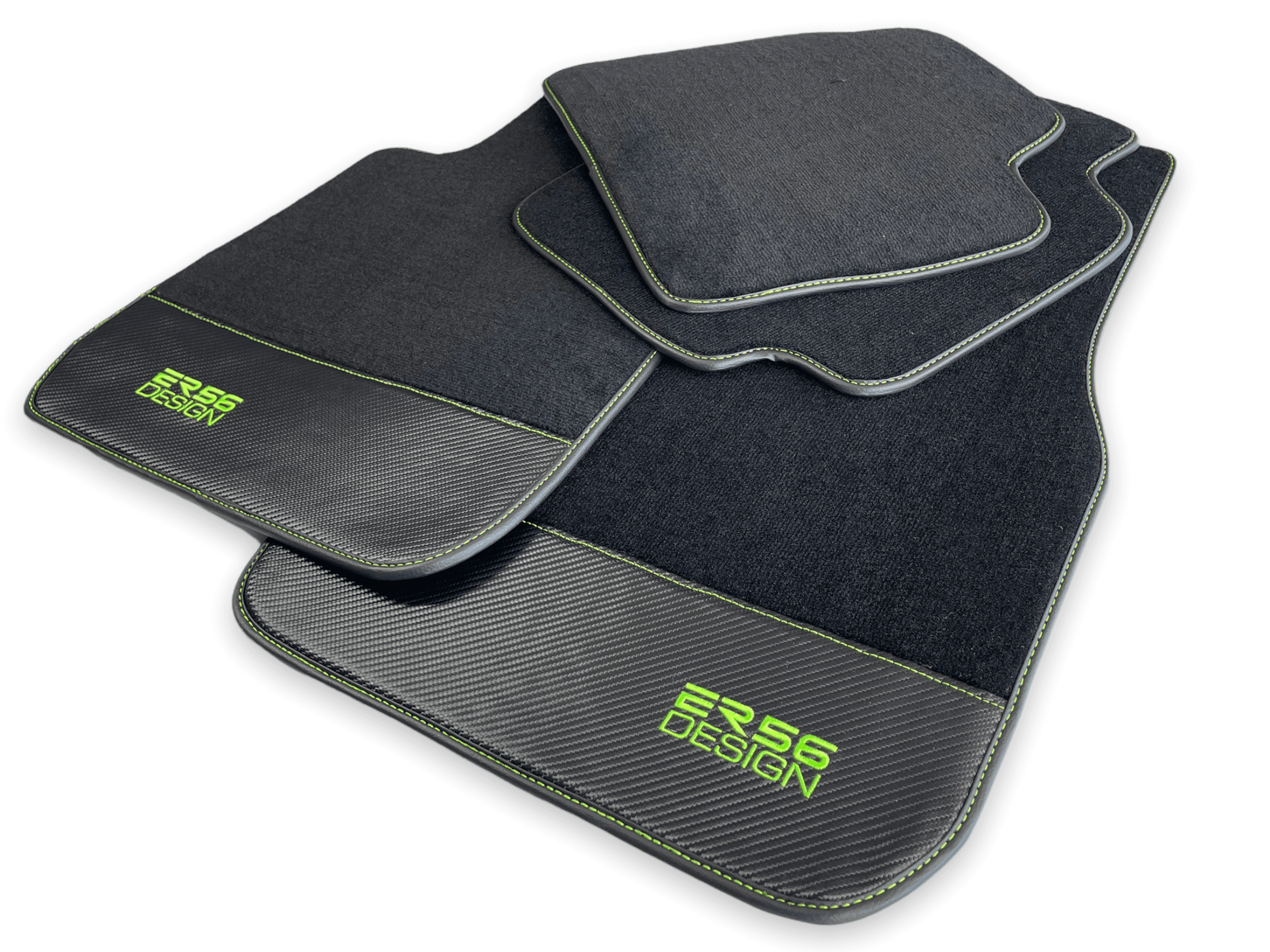 Floor Mats For BMW 3 Series E36 2-door Coupe Carbon Leather Er56 Design - AutoWin