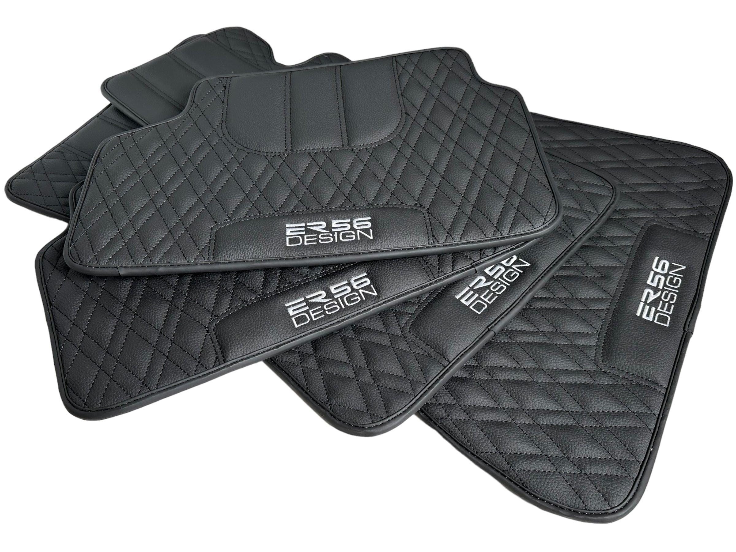 Floor Mats For BMW 3 Series E36 4-door Sedan Black Leather Er56 Design - AutoWin
