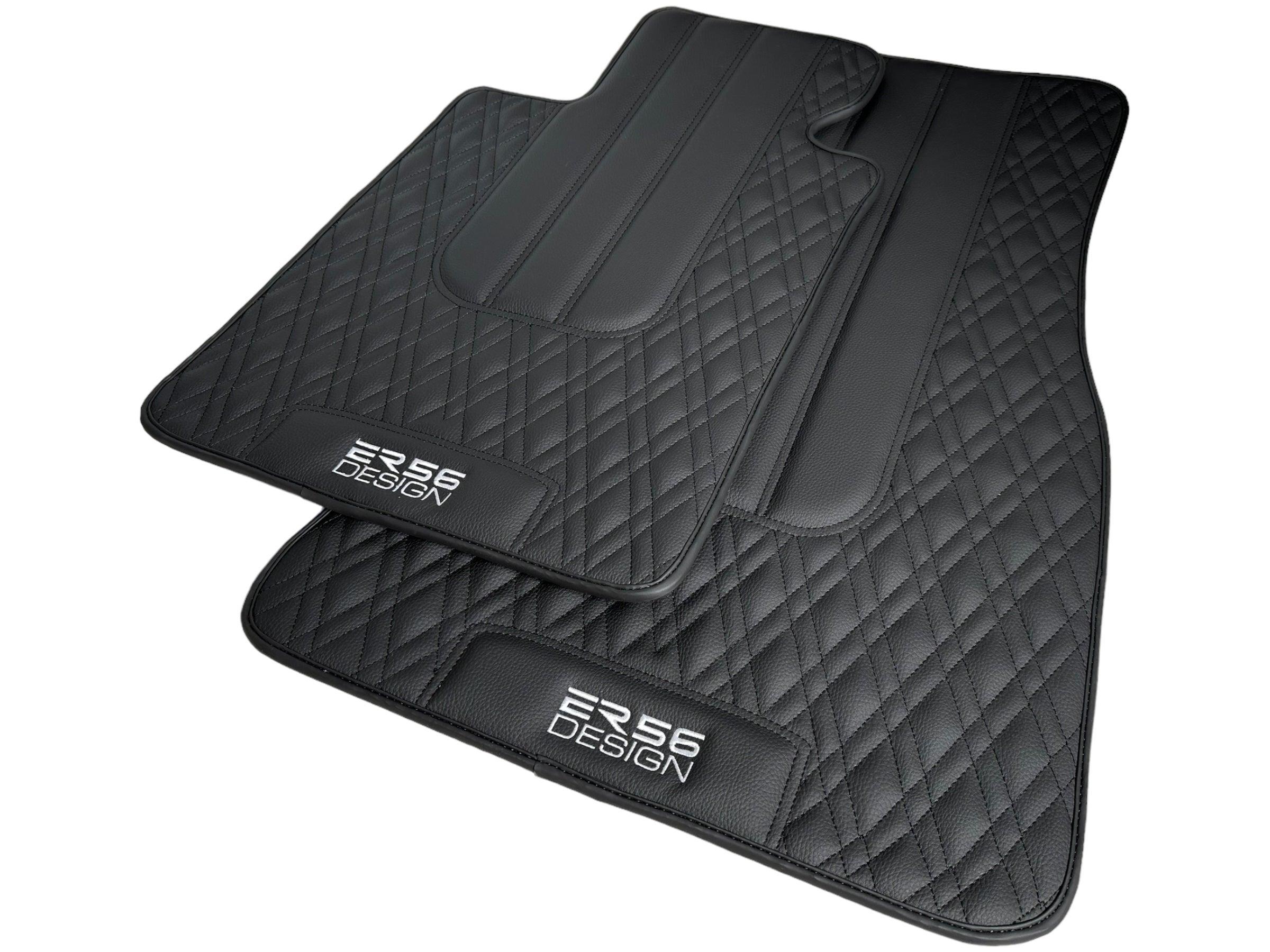 Floor Mats For BMW 3 Series E36 4-door Sedan Black Leather Er56 Design - AutoWin