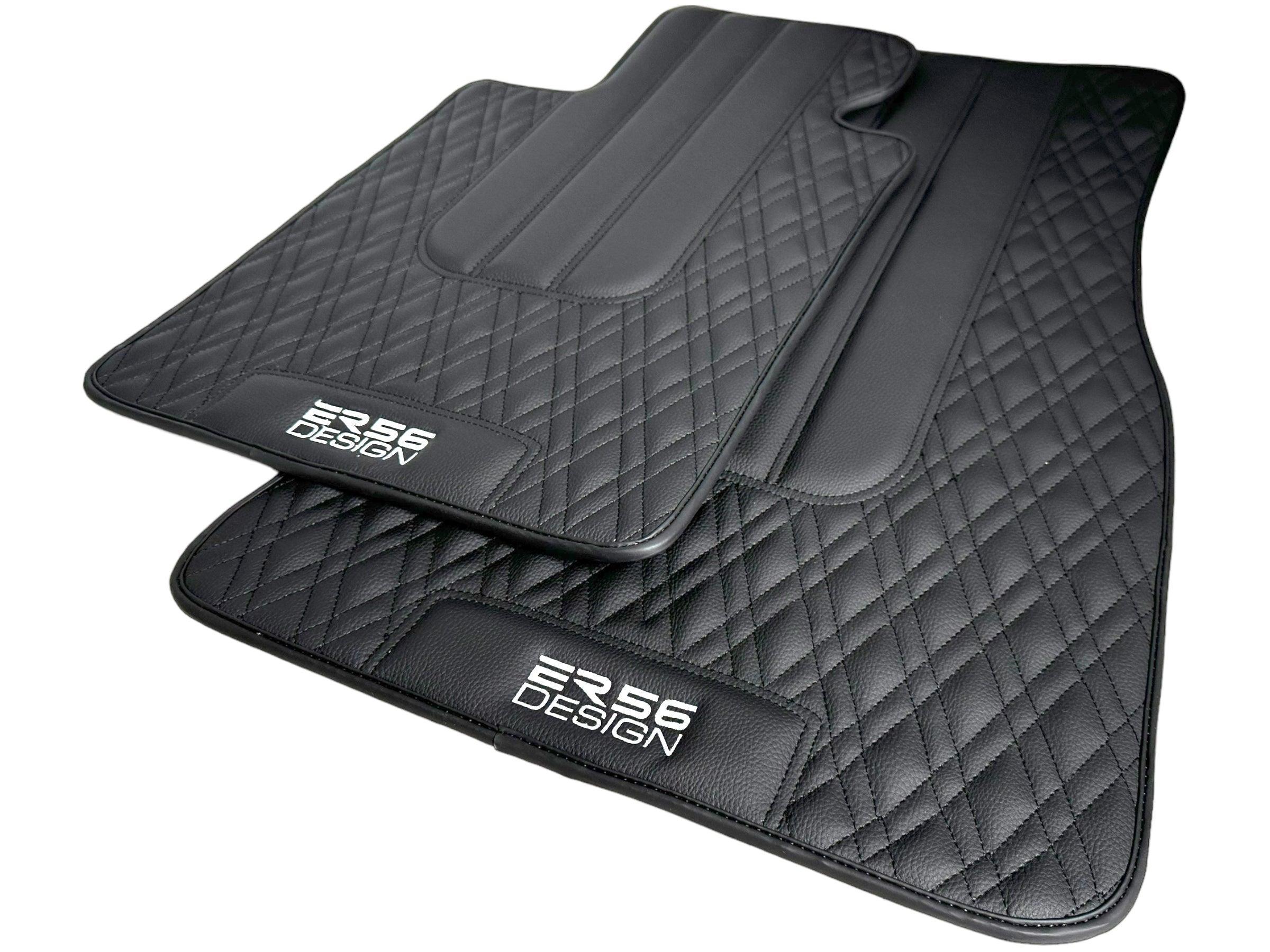 Floor Mats For BMW 3 Series E36 4-door Sedan Black Leather Er56 Design - AutoWin