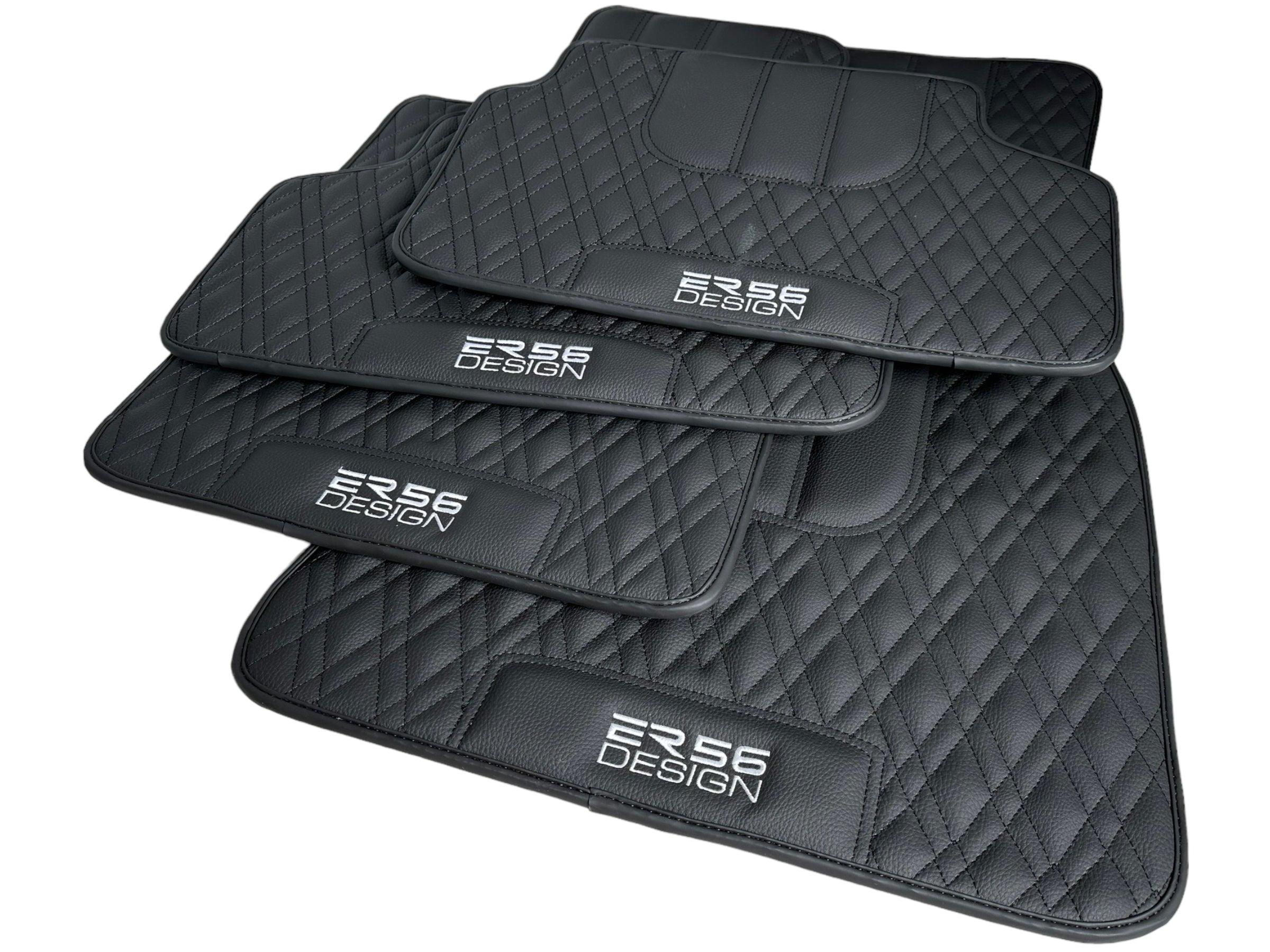 Floor Mats For BMW 3 Series E36 4-door Sedan Black Leather Er56 Design - AutoWin
