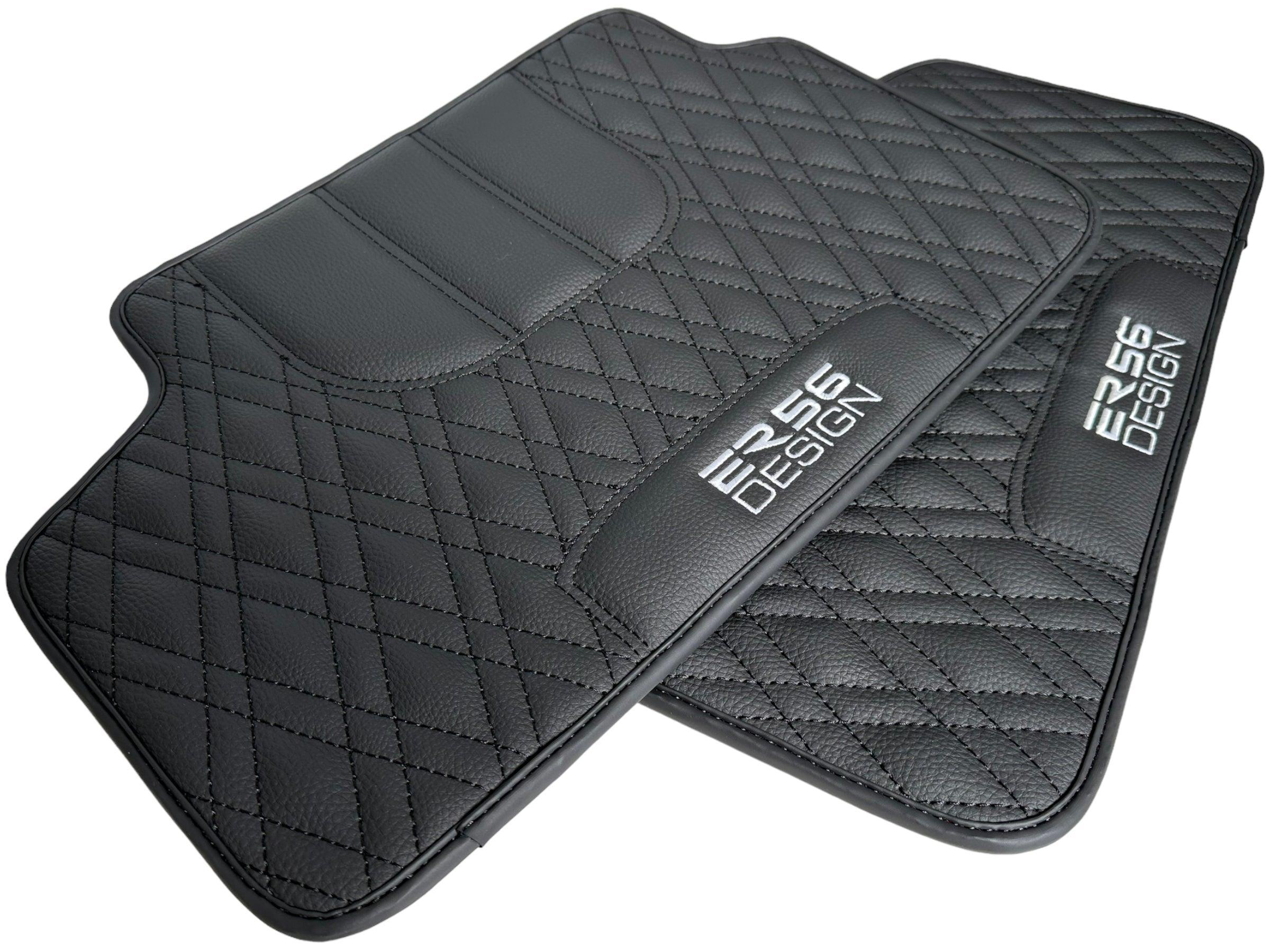 Floor Mats For BMW 3 Series E36 4-door Sedan Black Leather Er56 Design - AutoWin