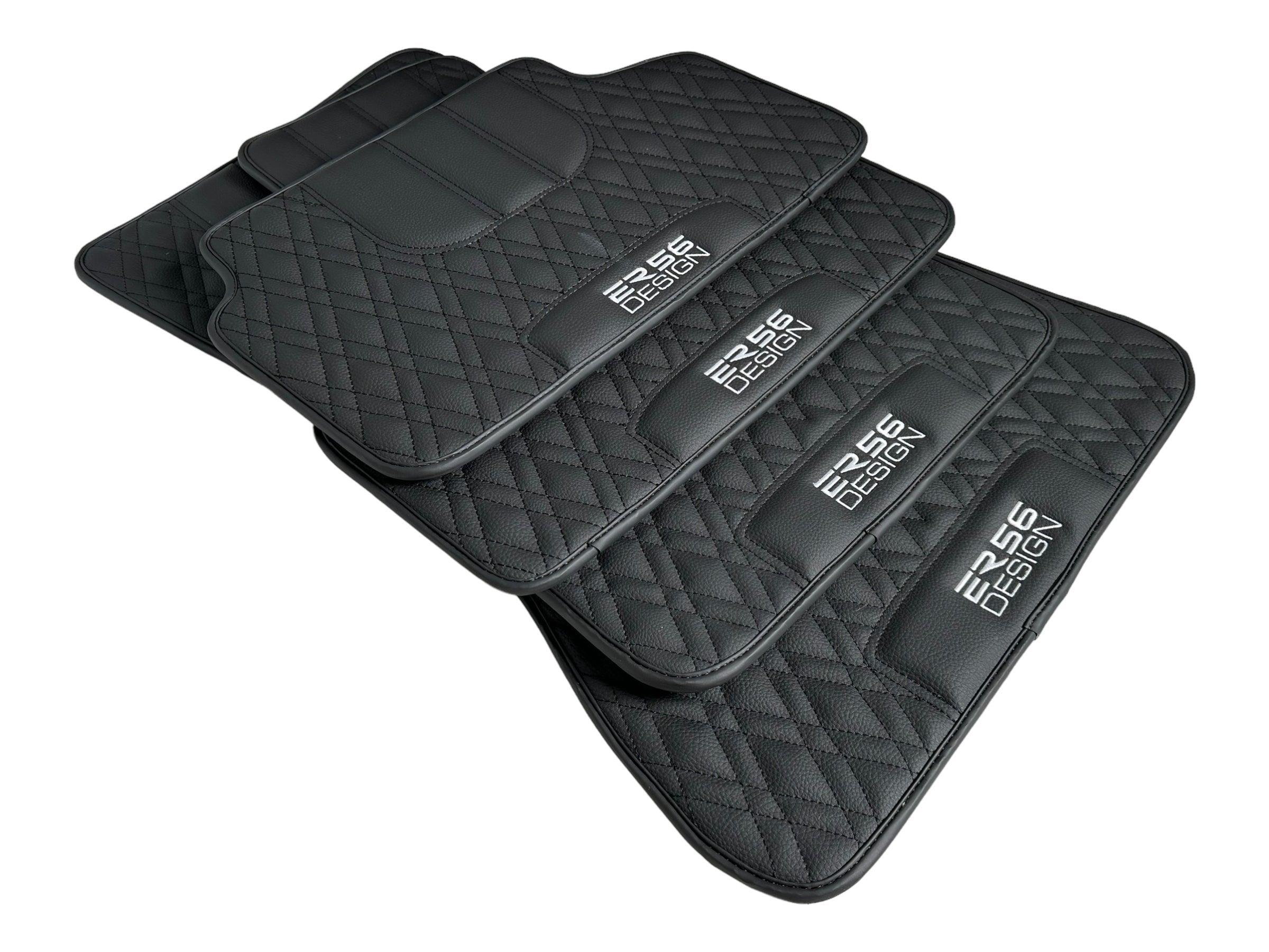 Floor Mats For BMW 3 Series E36 4-door Sedan Black Leather Er56 Design - AutoWin