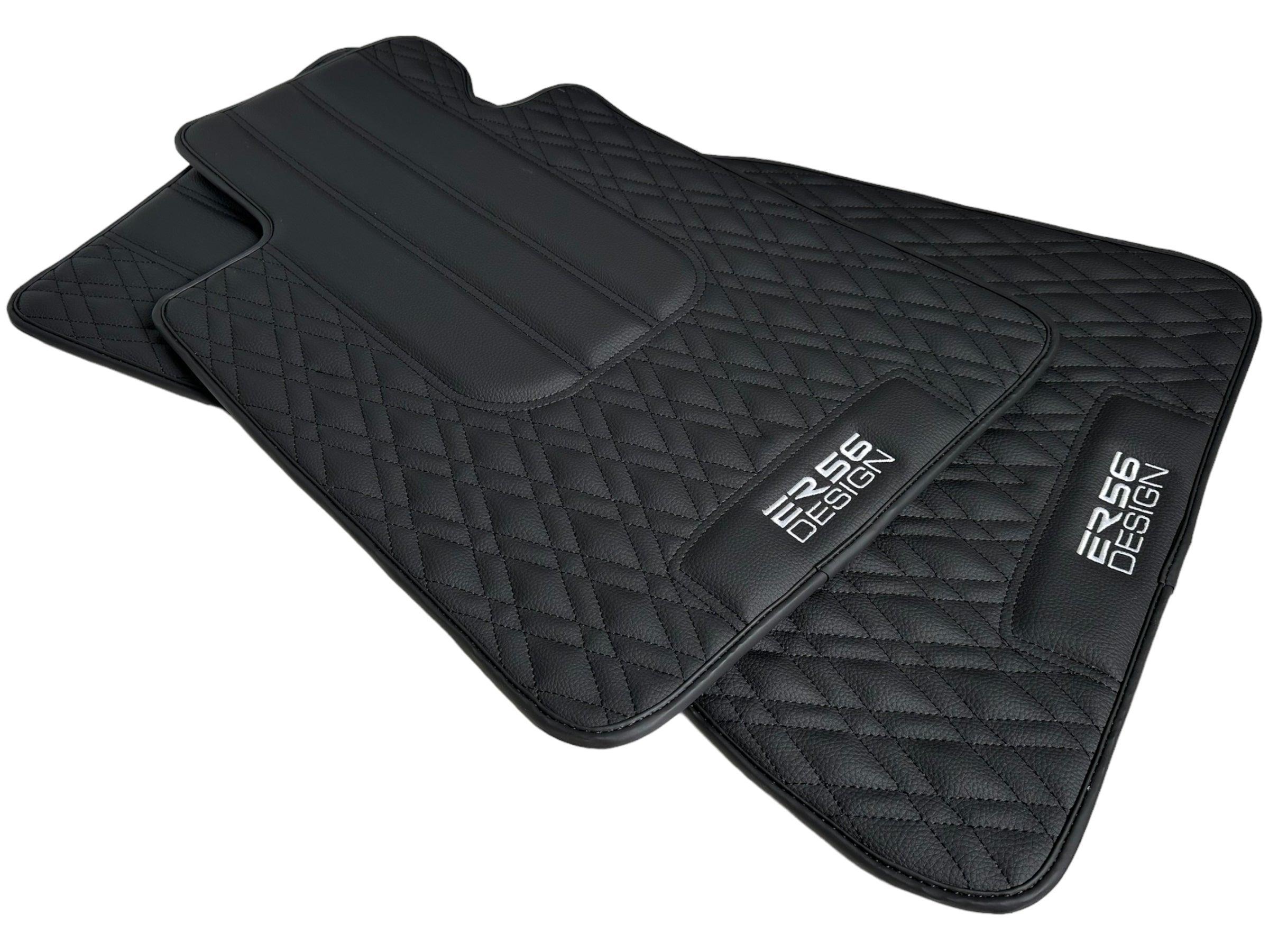 Floor Mats For BMW 8 Series Gran Coupe G16 Black Leather Er56 Design - AutoWin