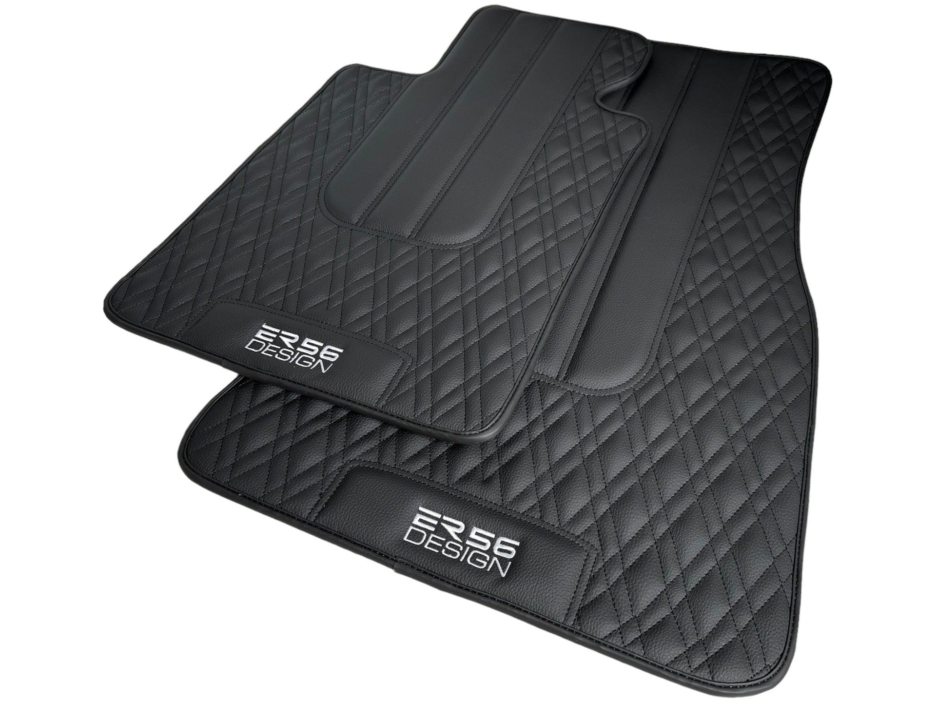 Floor Mats For BMW M3 E93 Black Leather Er56 Design - AutoWin