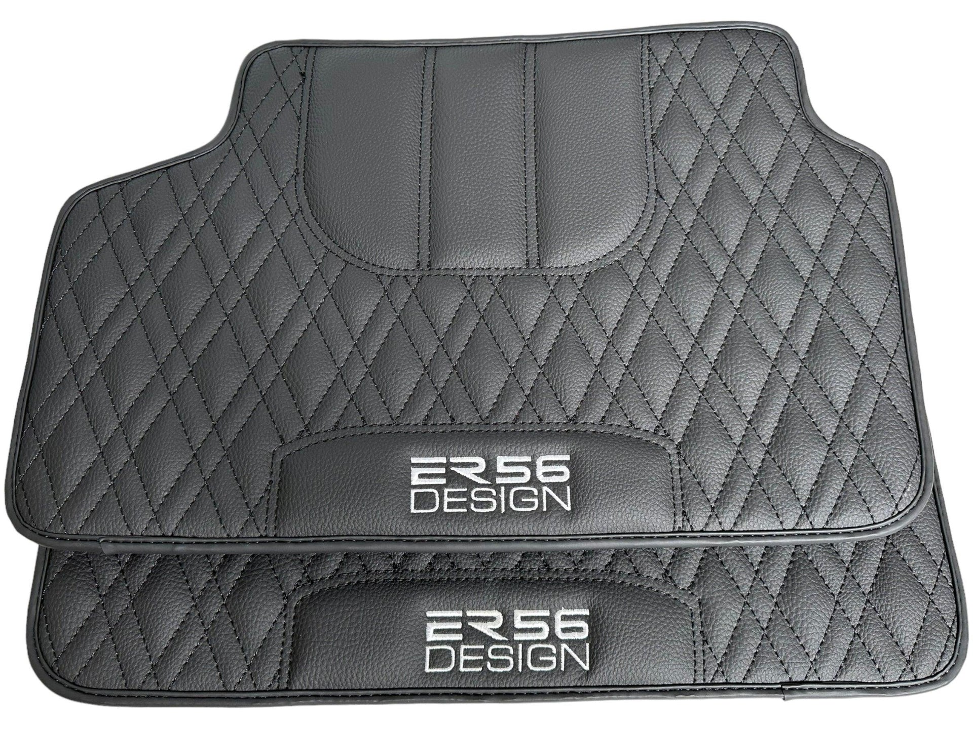 Floor Mats For BMW M3 E93 Black Leather Er56 Design - AutoWin