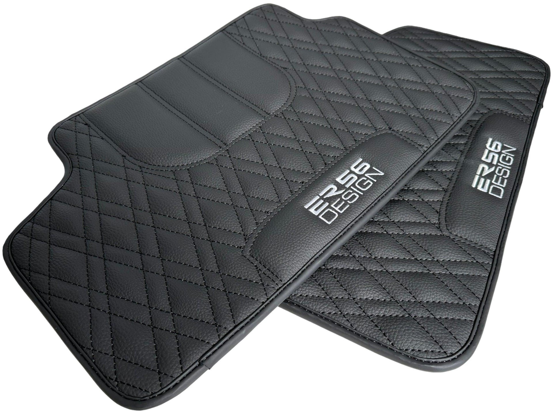 Floor Mats For BMW M3 E93 Black Leather Er56 Design - AutoWin