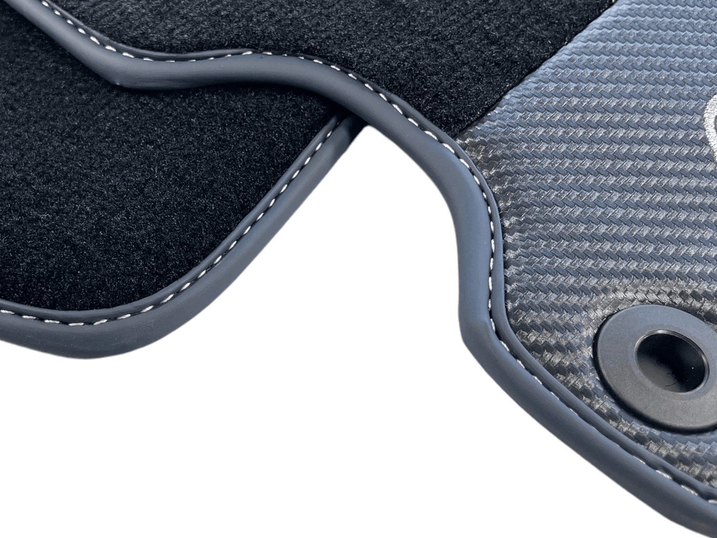 Floor Mats For Ferrari 360 Modena 1999-2005 Black With Carbon Fiber Leather - AutoWin