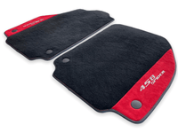 Floor Mats For Ferrari 458 Spider 2012-2015 Red Alcantara Leather - AutoWin